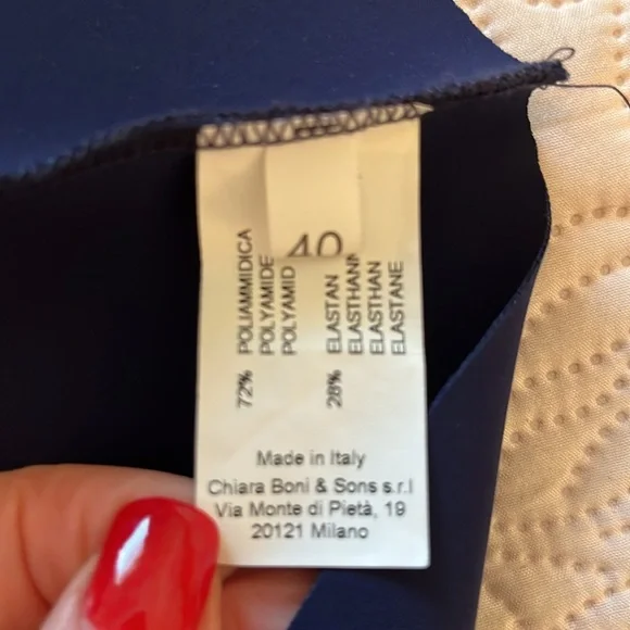 Chiara Boni La Petite Robe Erendira Velvet Trim Long Sleeve Gown - Picture 10 of 14